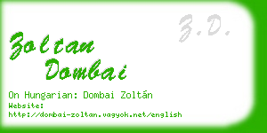 zoltan dombai business card