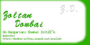 zoltan dombai business card